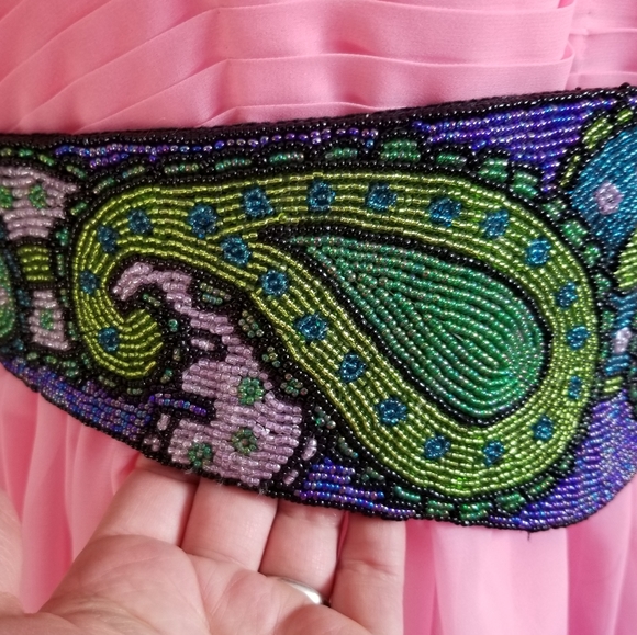 Vintage Hand Beaded Adjustable Belt - Picture 11 of 17